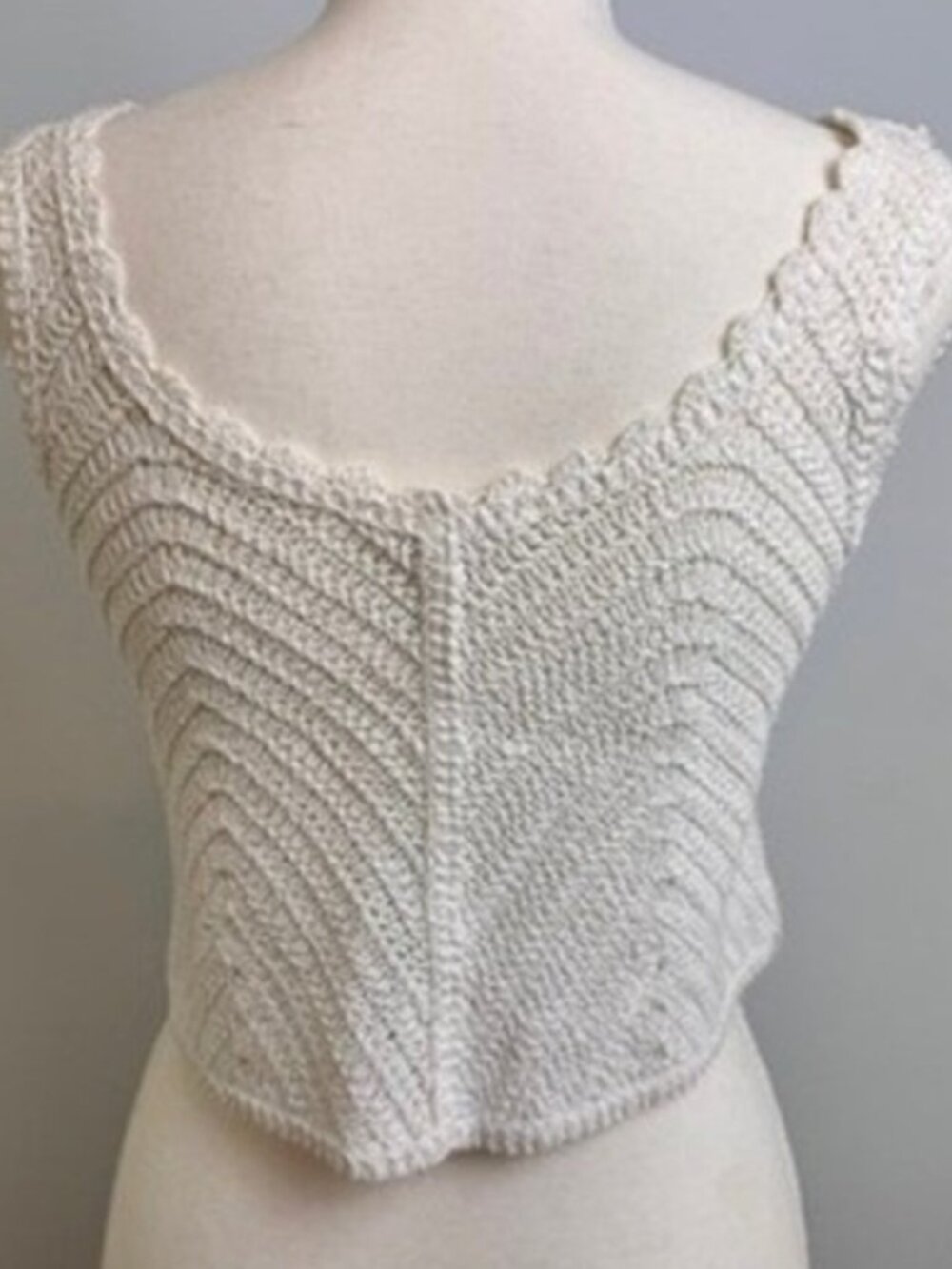 Knit Button Front Tank - Picture 2 of 2
